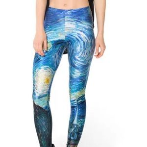 Black milk clothing, starry night 2.0 leggings, Vincent Van Gogh